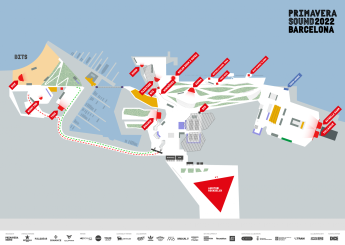 Spazio e tempo dominano il Primavera Sound Barcelona - Sant Adrià 2022: mappa del sito, nuovi palchi e orari.